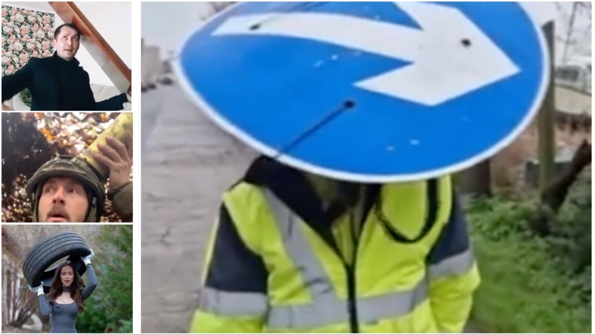 cantareata misha parodiata pe internet de oameni din toata lumea palaria ei e inlocuita cu barci cauciucuri gaini sau tigai