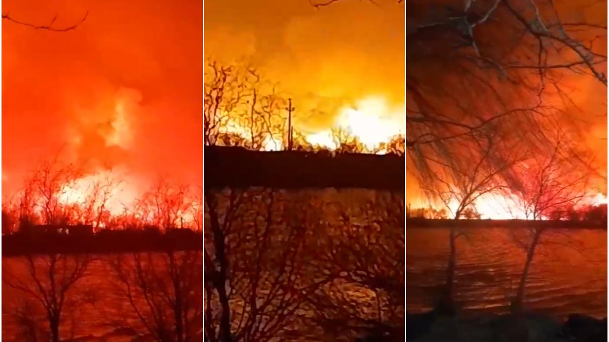 un incendiu urias de vegetatie s a extins rapid in delta dunarii pomperii fac apel ca oamenii sa foloseasca responsabil sursele de foc