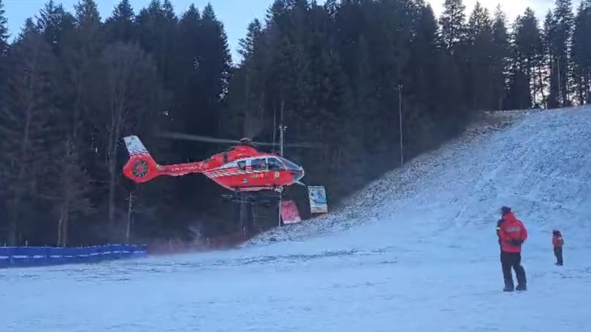 accident grav pe partia de sanie de la busteni o femeie a fost preluata de un elicopter smurd