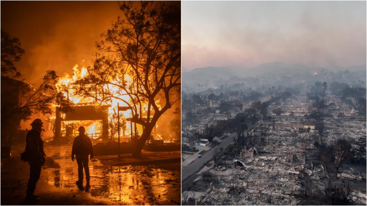 incendiile din los angeles provoaca scene apocaliptice cel putin 5 morti aproximativ 130 000 de persoane trebuie sa evacueze zona
