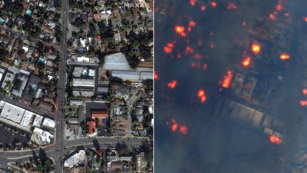 los angeles inainte si dupa incendiile catastrofale imagini apocaliptice din satelit