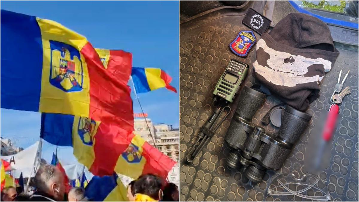 trei persoane au fost prinse cu cutite droguri si un briceag asupra lor la protestul aur au fost saltati de jandarmi