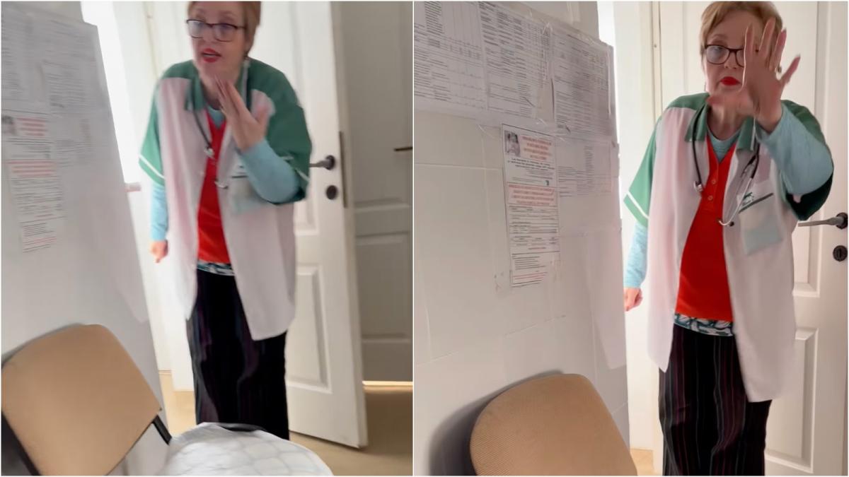 iesi afara de la mine din cabinet un medic de familie a fost filmat in timp ce tipa la un pacient si la fiica lui
