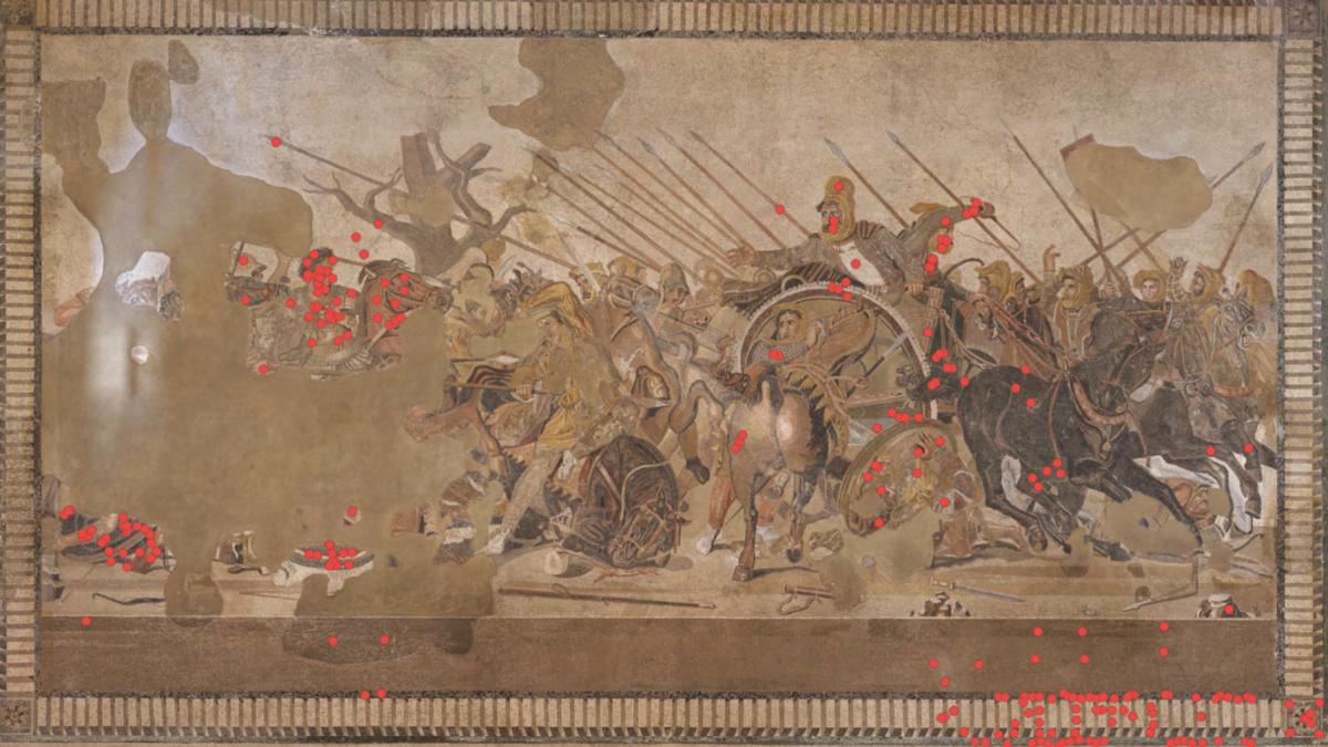 secretele mozaicului alexandru cel mare cu 2 milioane de piese au fost dezvaluite printr o analiza facuta in premiera mondiala