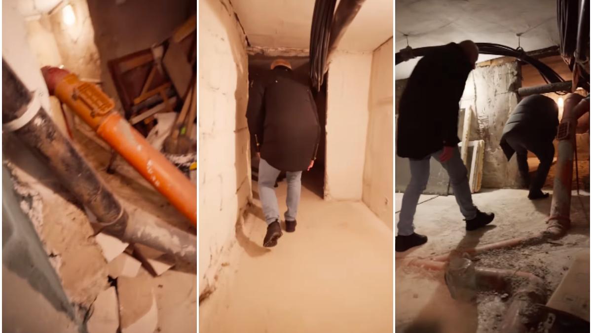 locatarii unui bloc din baia mare s au apucat sa si amenajeze un buncar in subsol si apoi l au chemat pe primar