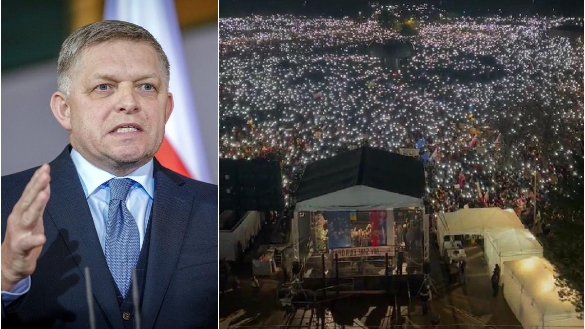 robert fico premierul pro rus al slovaciei contestat in strada de 60 de mii de oameni destul cu fico suntem europa
