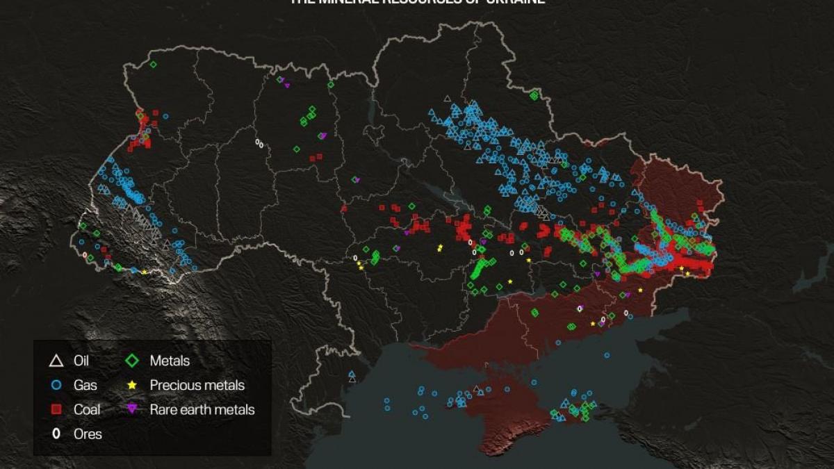 harti ce metale rare are ucraina si de ce si le doresc trump si putin rusii controleaza o parte din ele in teritoriile ocupate