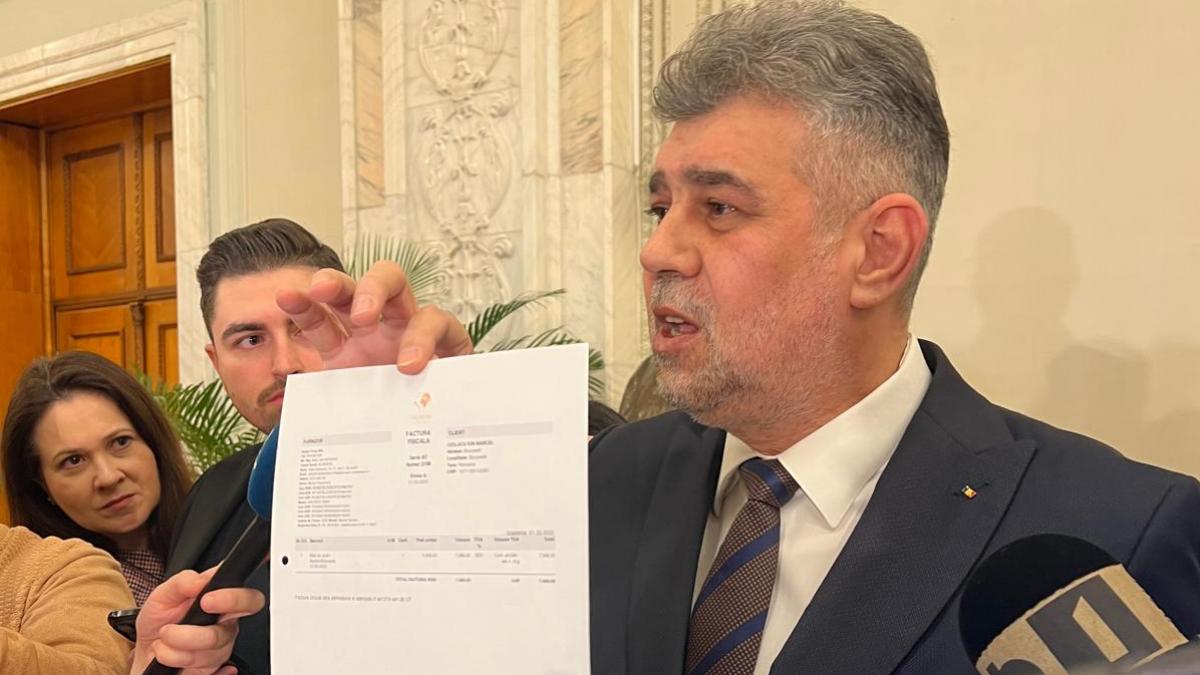 marcel ciolacu cu factura de zbor