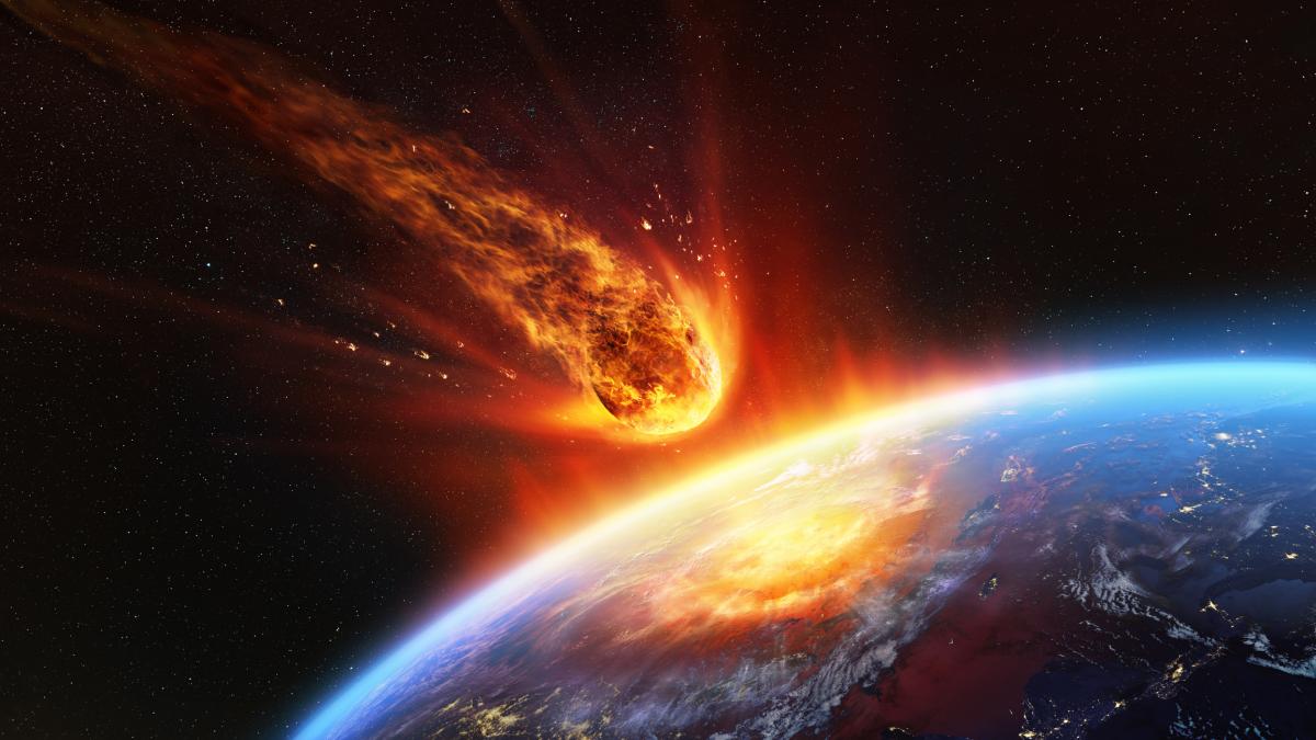 ilustratie asteroid care lovește Pământul