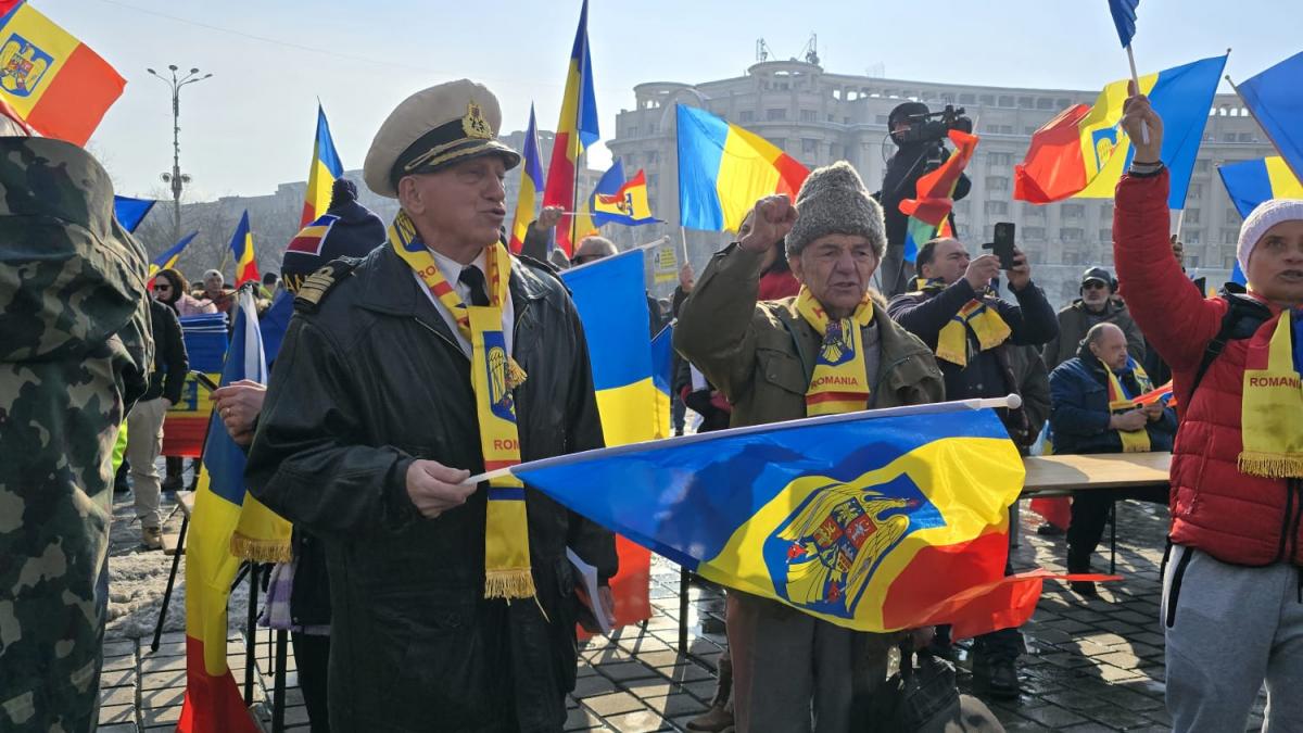 cum a fost la protestul pro georgescu hai sa adunam zapada de pe jos sa o punem in buzunare presedintele merita sa facem asta