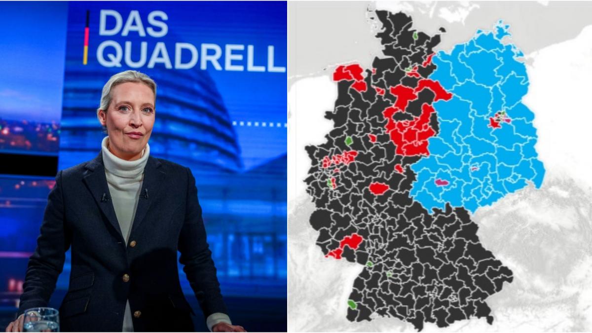 harta afd partidul de extrema dreapta castiga toate landurile din fosta germanie comunista