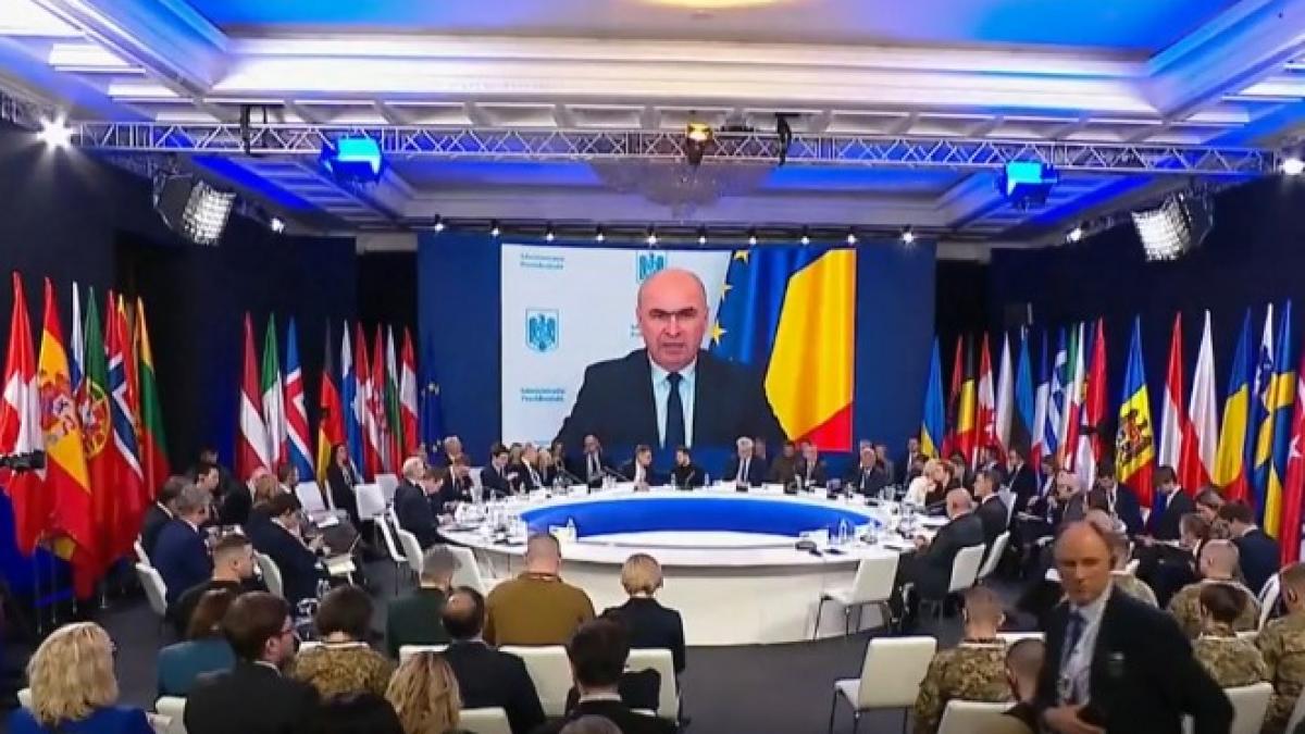 llie bolojan discurs la summitul de la kiev ucraina si ue trebuie sa fie implicate in negocierile de pace