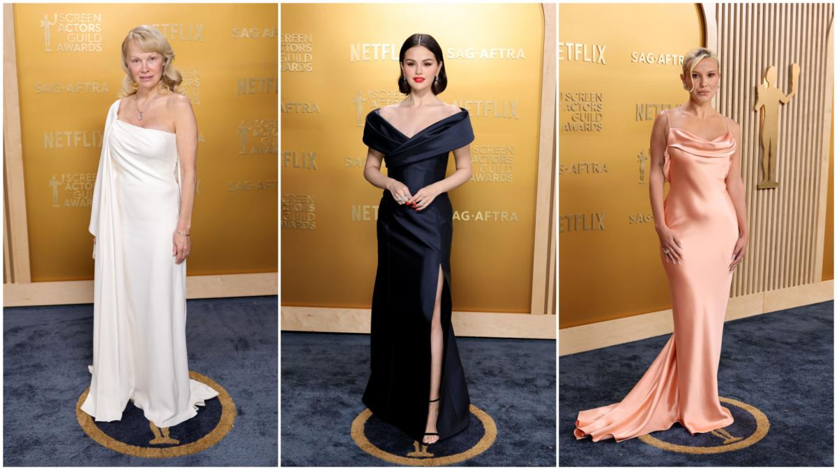 pamela anderson a aparut din nou nemachiata la premiile sag 2025 cum au aparut pe covorul rosu demi moore si zoe saldana