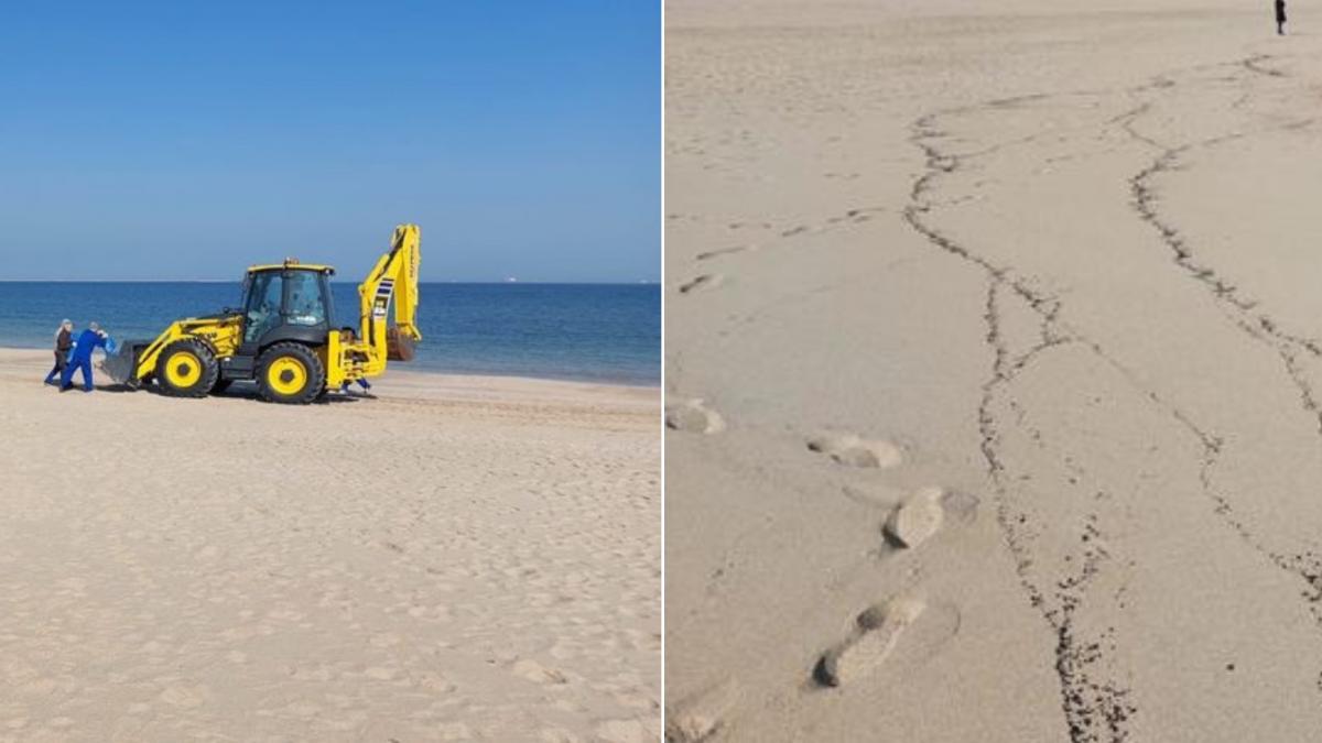 poluare cu produse petroliere pe plaja din eforie nord ce au gasit angajatii de la apele romane care au intervenit