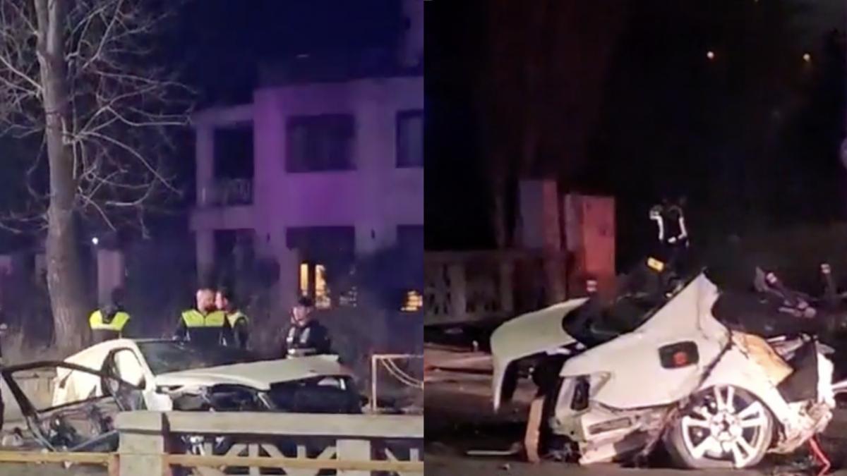 accident grav in mamaia un tanar a murit trei sunt in stare critica dupa ce masina lor a izbit un stalp si s a rupt in doua