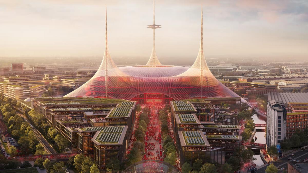 manchester united va un nou stadion impresionant construit langa old trafford cum va arata arena de 100 000 de locuri