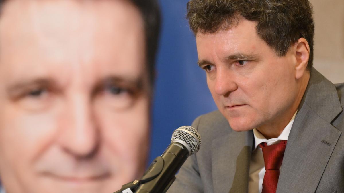 nicusor dan vorbeste la microfon