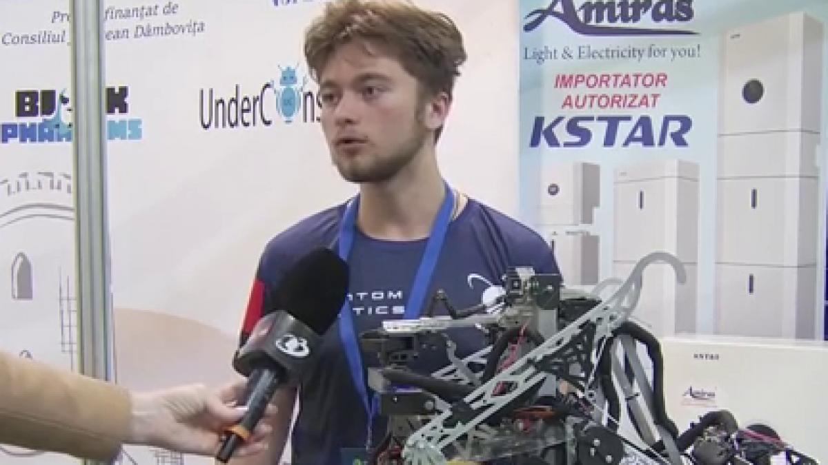 cel mai mare targ de energie din romania la romexpo tinerii pot vedea roboti creati de elevi care au castigat premii internationale