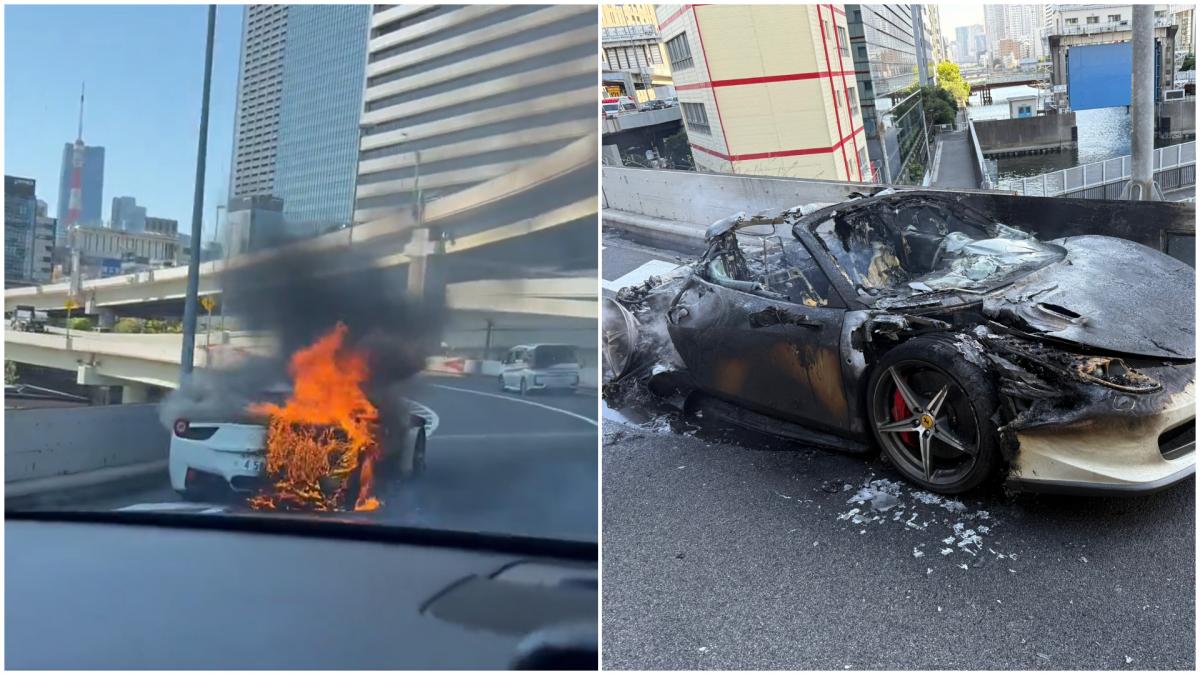 un barbat a strans bani 10 ani ca sa si cumpere masina visurilor lui la o ora dupa ce a ridicat o aceasta a luat foc si a ars complet