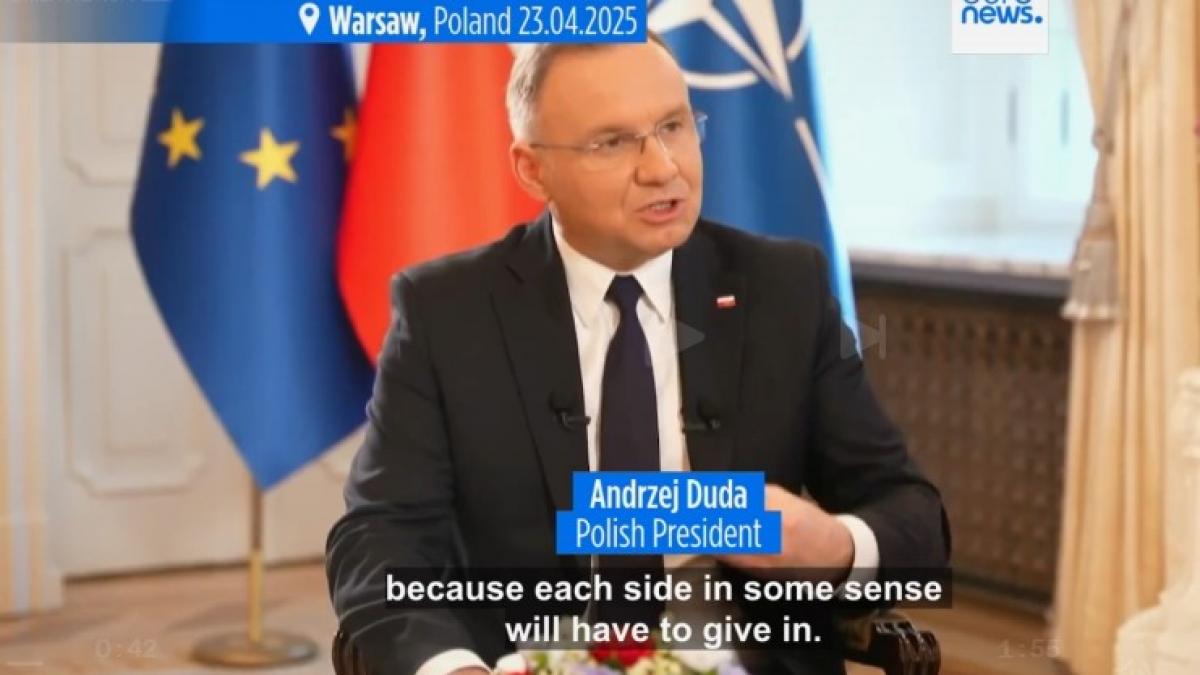 Președintele Poloniei, Andrej Duda: Ucraina va trebui să facă concesii pentru a ajunge la pace cu Rusia
