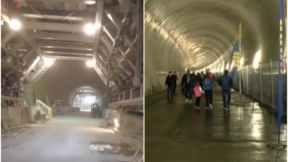 Imagini cu tunelul Daniela de pe autostrada Sibiu-Pitești. Astăzi este deschis vizitatorilor