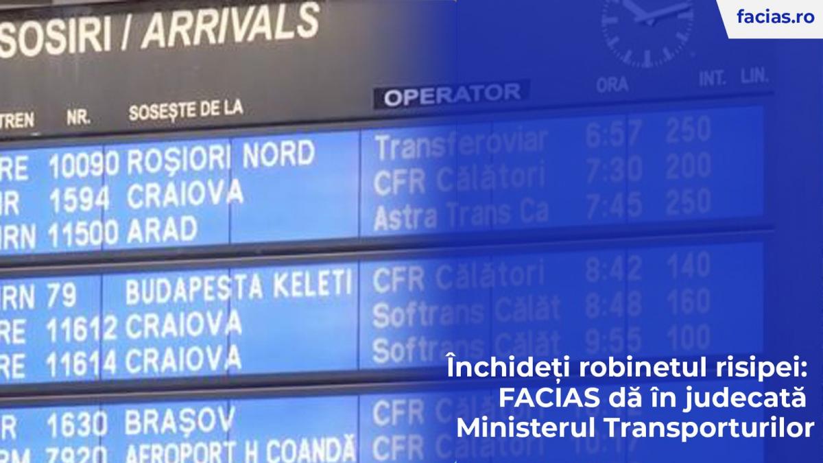 inchideti robinetul risipei facias da in judecata ministerul transporturilor