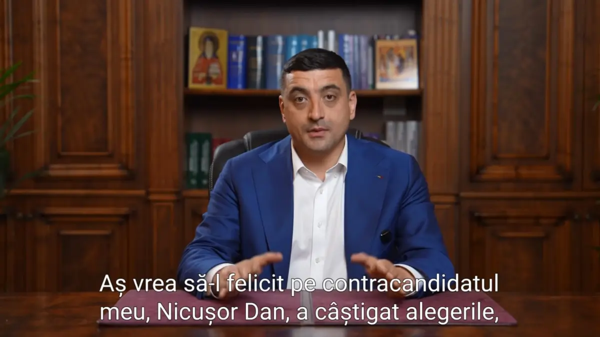 george simion isi recunoaste infrangerea la cateva ore dupa ce se proclamase presedintele ales il felicit pe nicusor dan