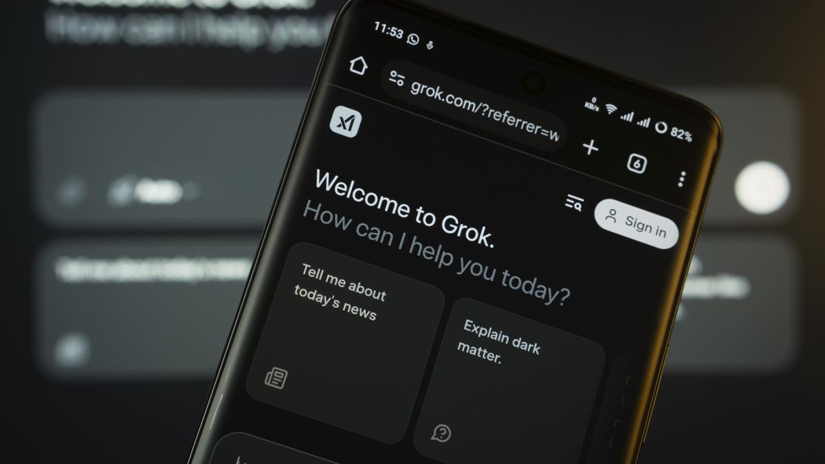 grok pe telefon