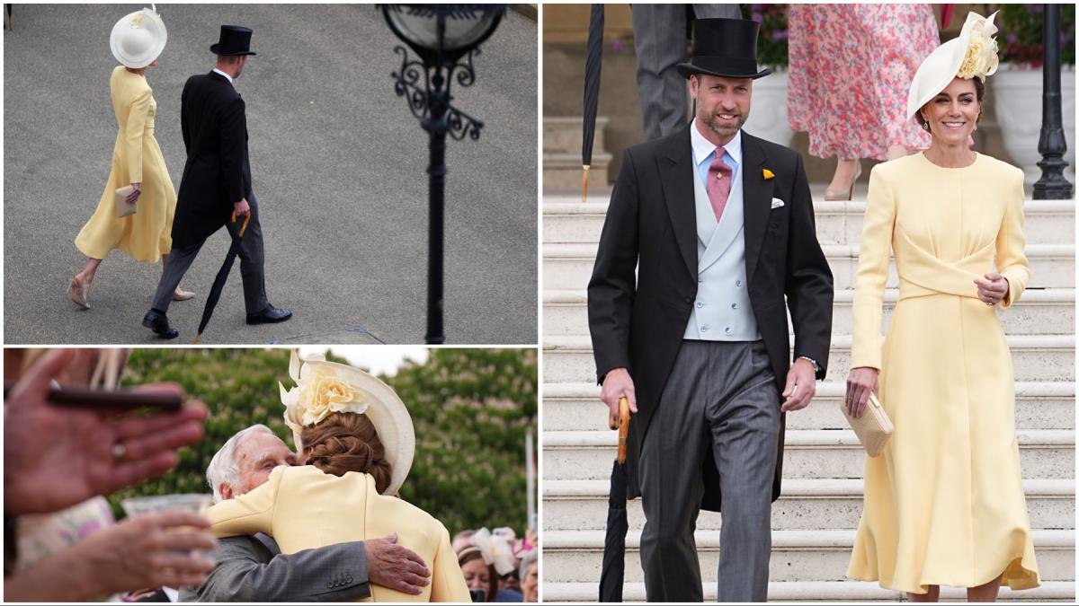 kate si william la petrecerea din gradina palatului buckingham dupa 2 ani de absenta palaria printesei a devenit sursa de zvonuri