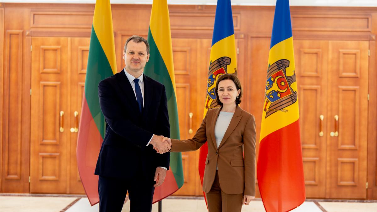 Maia Sandu si Gintautas Paluckas, 23 mai 2025