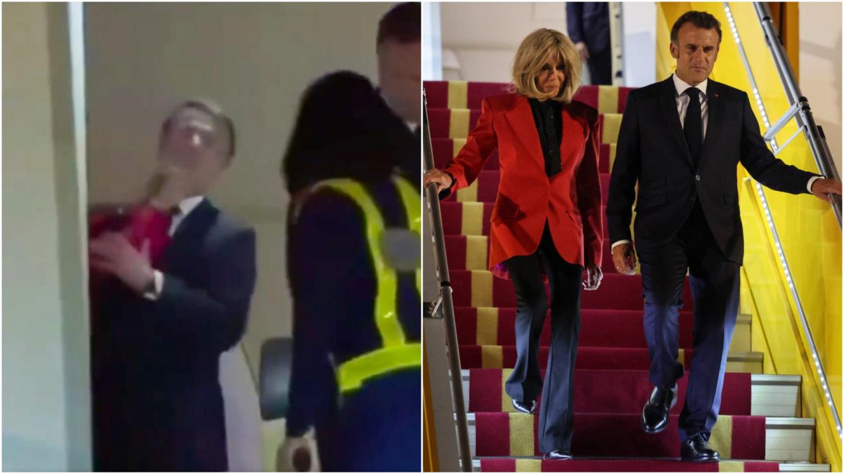 palatul elysee explica filmarea in care brigitte pare ca l bruscheza pe emmanuel macron un moment de apropiere