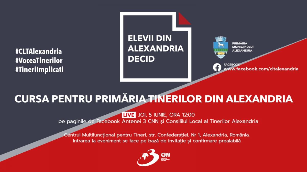 evenimentul elevii din alexandria decid organizat de antena 3 cnn in parteneriat cu primaria municipiului alexandria