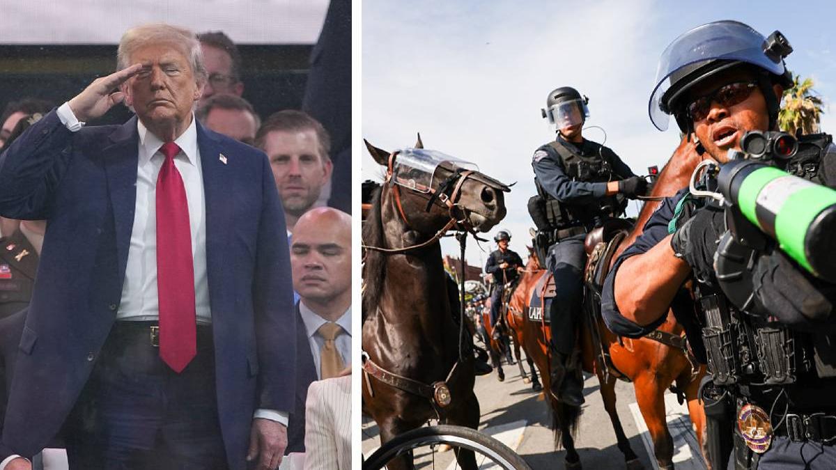 tancuri au defilat in washington de ziua lui donald trump in restul sua protestatarii au fost imprastiati cu gaze lacrimogene
