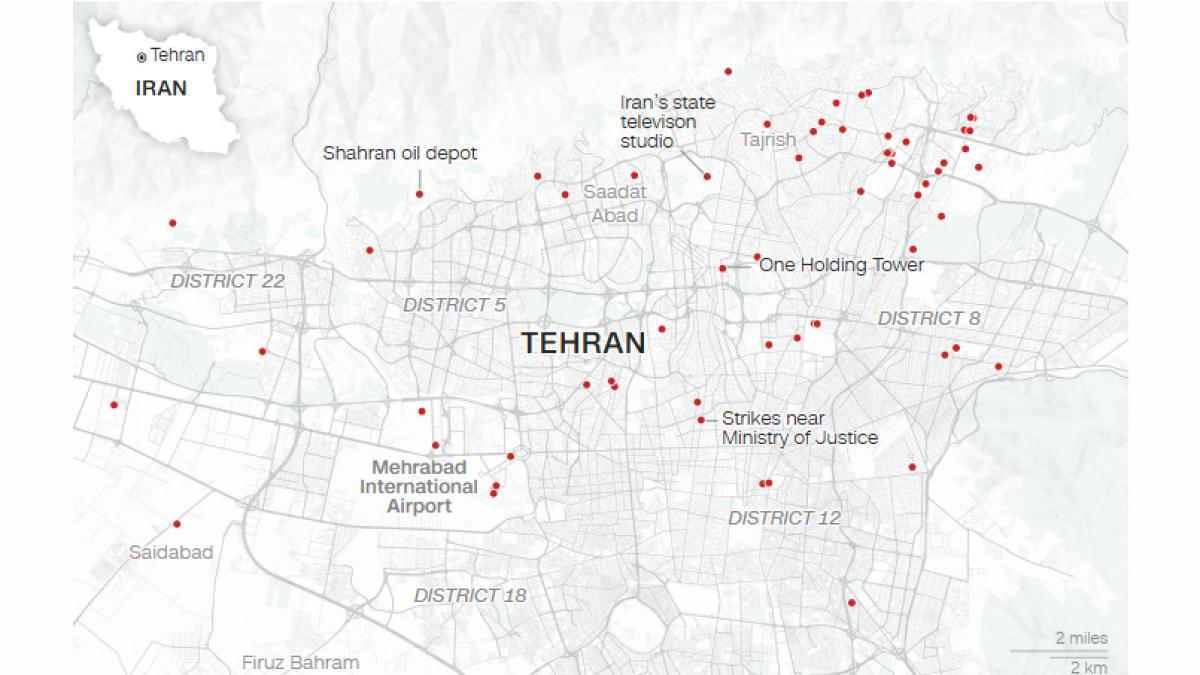 cnn razboiul israel iran in harti si imagini din satelit unde au avut loc bombardamentele si cum arata instalatiile nucleare dupa