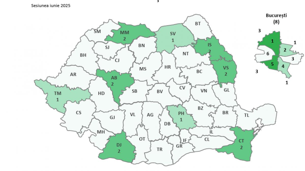 harta mediilor de 10 la bac 2025 numarul elevilor cu rezultat maxim e cel mai mic din ultimii zece ani