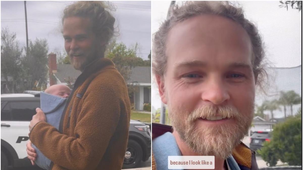 un boschetar cu un bebelus furat a fost reclamat la politie s a dovedit a fi un tatic foarte obosit