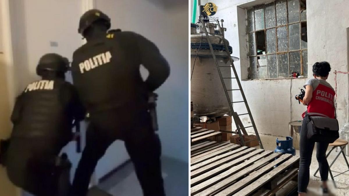 unul dintre cele mai mari laboratoare de droguri sintetice din romania descoperit in brasov 2 barbati au fost retinuti de diicot