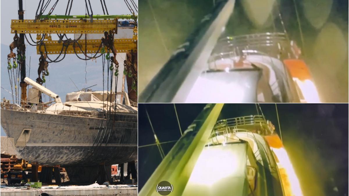 primele imagini de pe camerele de video de pe iahtul scufundat bayesian ce se observa in minutele dinaintea dezastrului