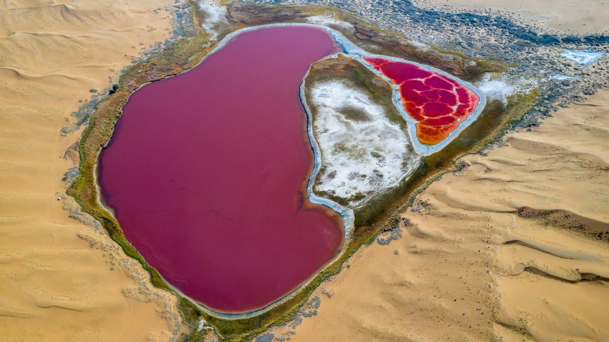 de ce apa unui lac dintr un desert din china a devenit brusc roz
