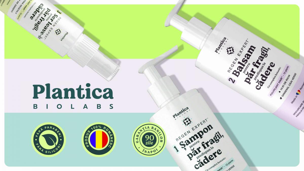setul regen expert de la plantica sampon impotriva caderii parului fabricat in romania