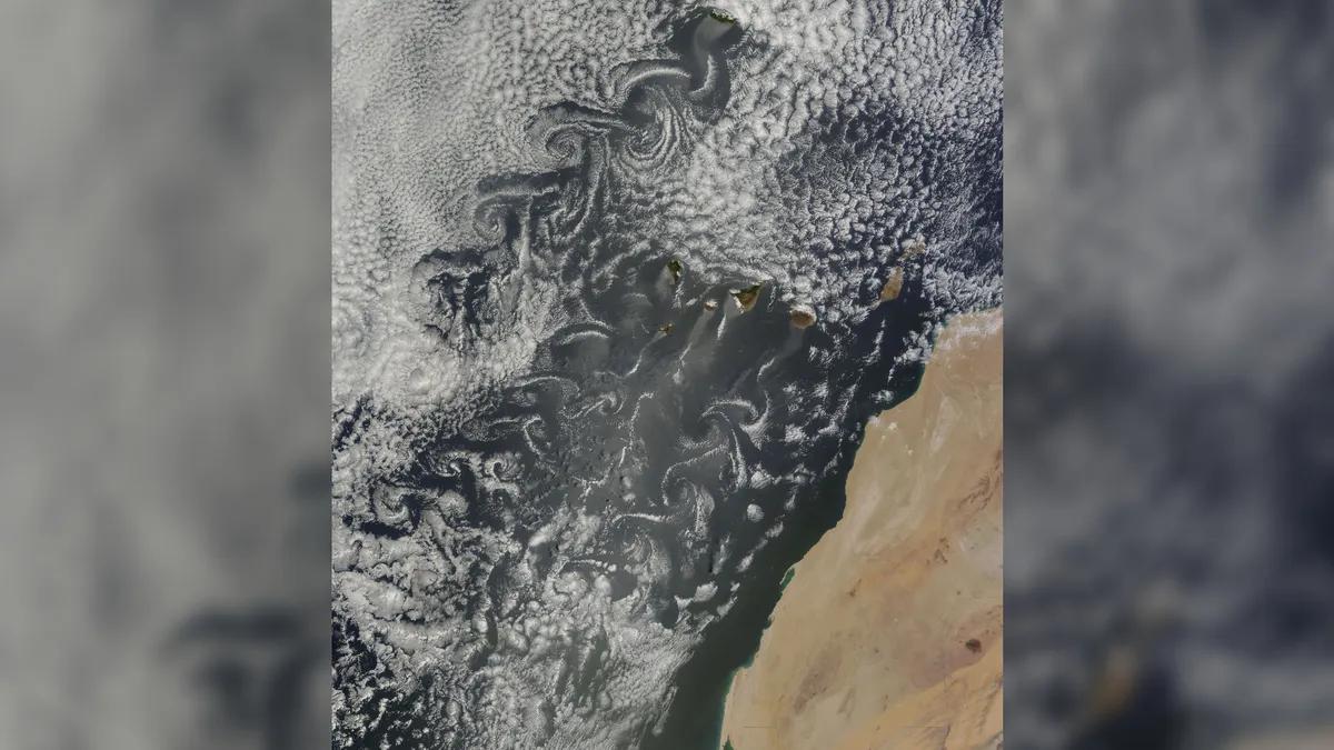 vartejuri de nori se rotesc pe 6 insule din europa o fotografie din satelit a surprins vortexuri von karman extrem de rare