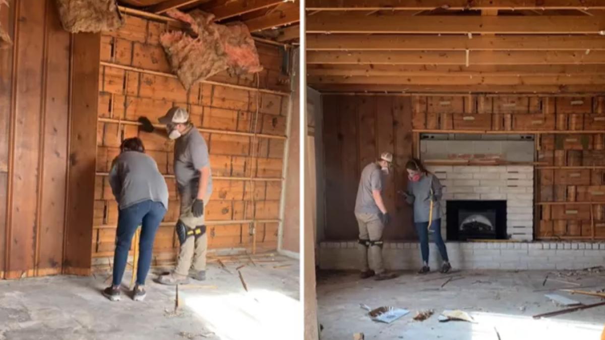 doi soti care isi renovau singuri casa veche au avut un soc complet cand au vazut ce era in peretii acesteia