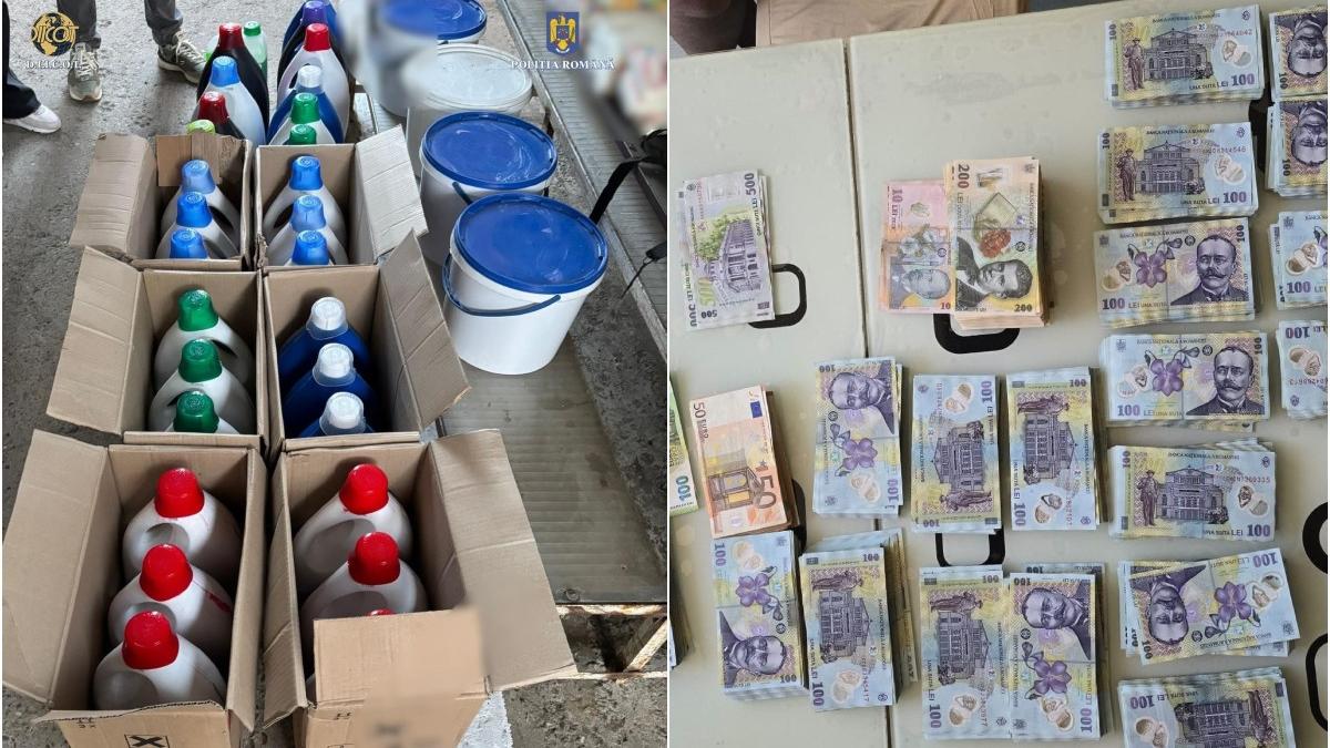 zeci de perchezitii la o retea de contrabandisti cu detergenti din ucraina marfa era vanduta in ambalajele unor branduri cunoscute