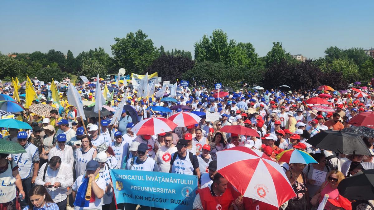 sindicalistii din sanatate si educatie vor protesta in fata parlamentului fata de masurile fiscale