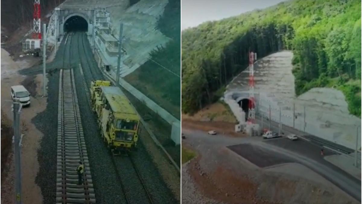 cum arata noul tunel feroviar din romania care se deschide dupa 8 ani de lucrari circulatia pe un nou traseu de 13 km inaugurata azi