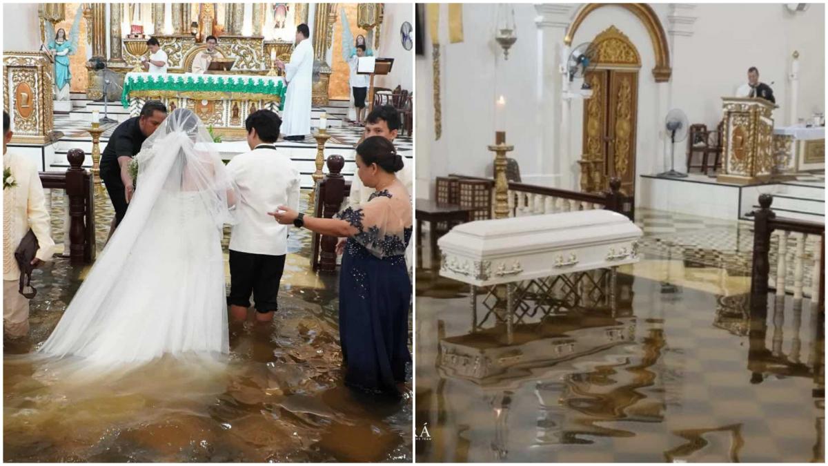 scene ireale intr o tara care nu mai scapa de inundatii oamenii se casatoresc si fac inmormantari in biserici inghitite de ape