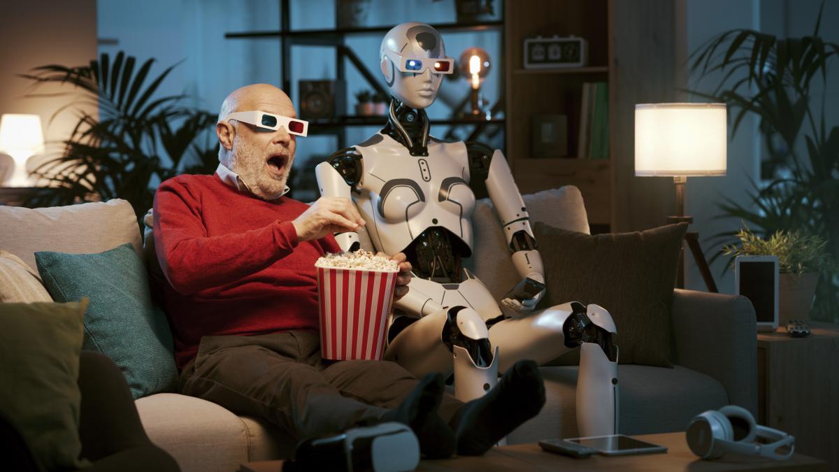 imagini virale roboti umanoizi care vand popcorn