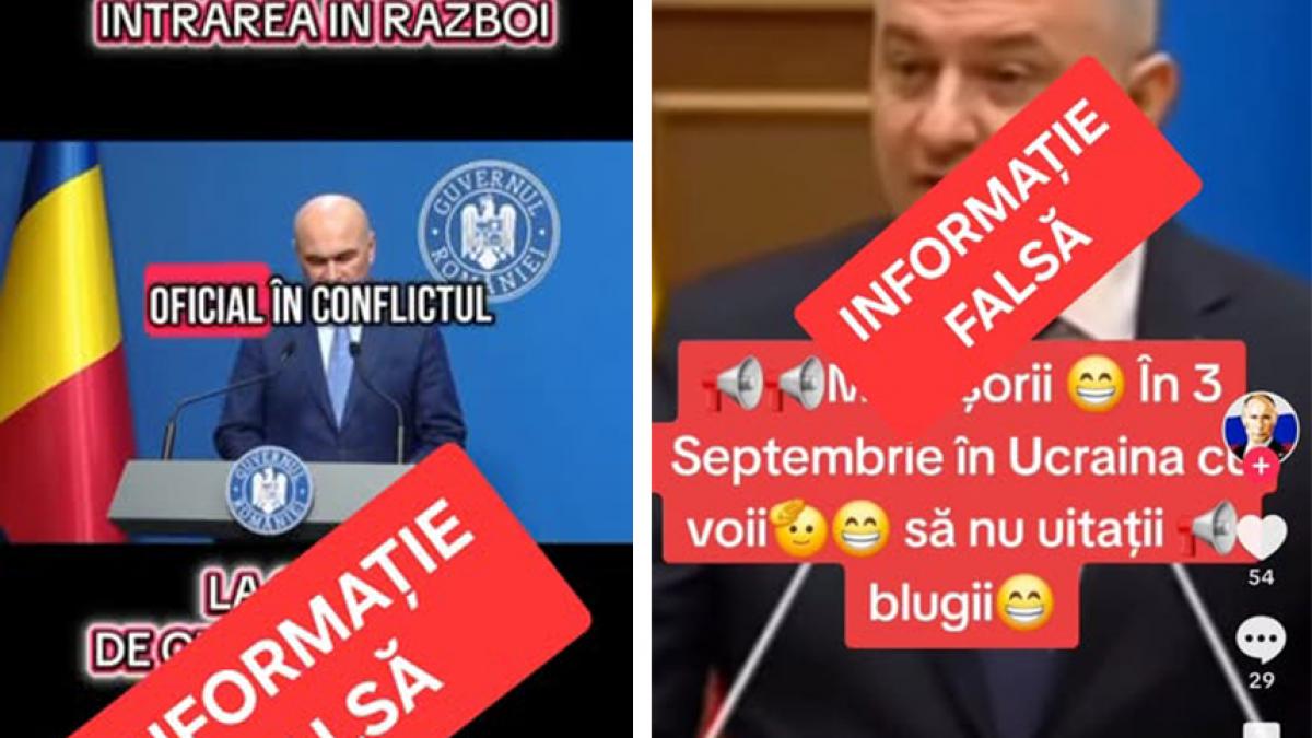 mai avertizeaza asupra unor clipuri false realizate cu ai in care premierul bolojan anunta intrarea romaniei in razboi