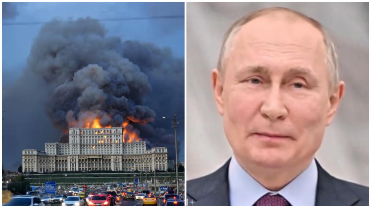 propaganda rusa accelereaza puternic in romania clipuri fake in care putin vorbeste in romana si palatul parlamentului arde