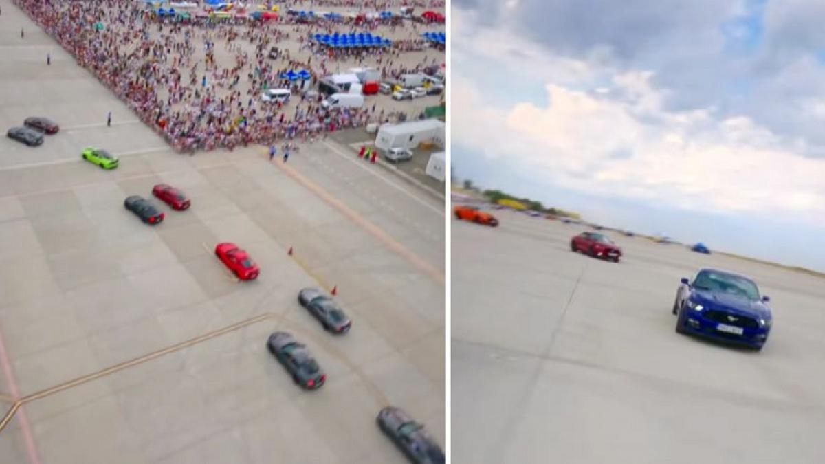 spectacol de cai putere la constanta zeci de bolizi mustang au fost admirati in cadrul expozitiei de motociclete si avioane